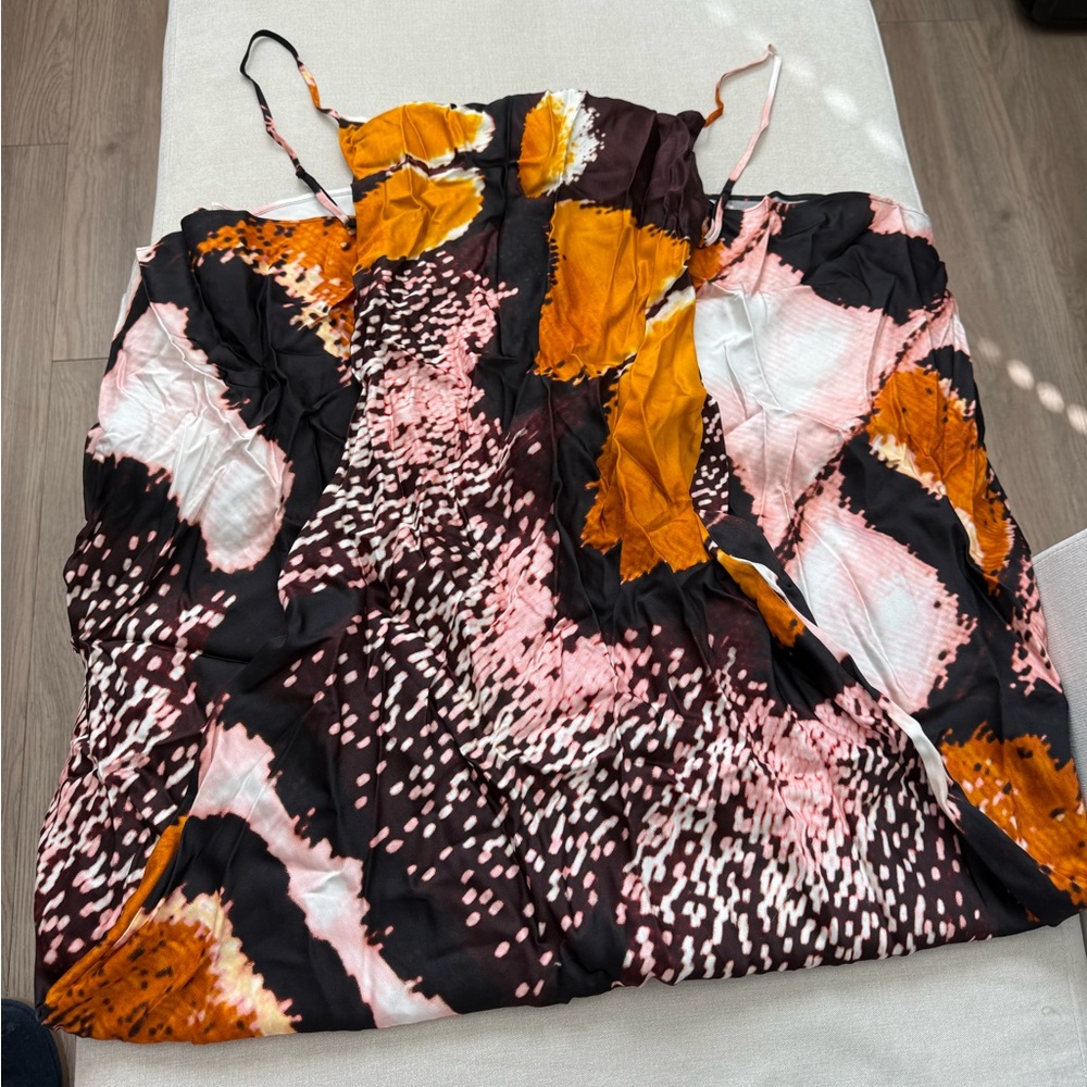 chufy laurel maxi dress in petal skin brown